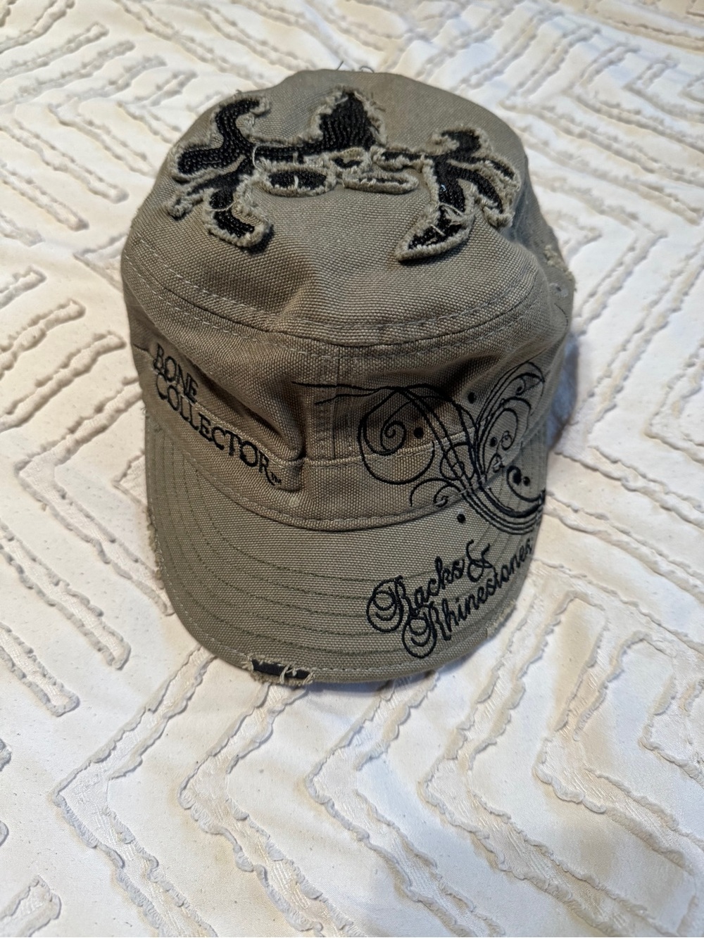 Bone Collector sequin military hat